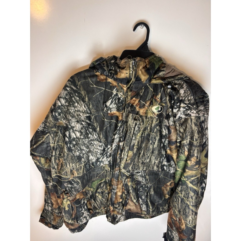 Mossy Oak Apparel Camo Dry Stalker Hooded Hunting Jacket Men's XL Bow hunting .